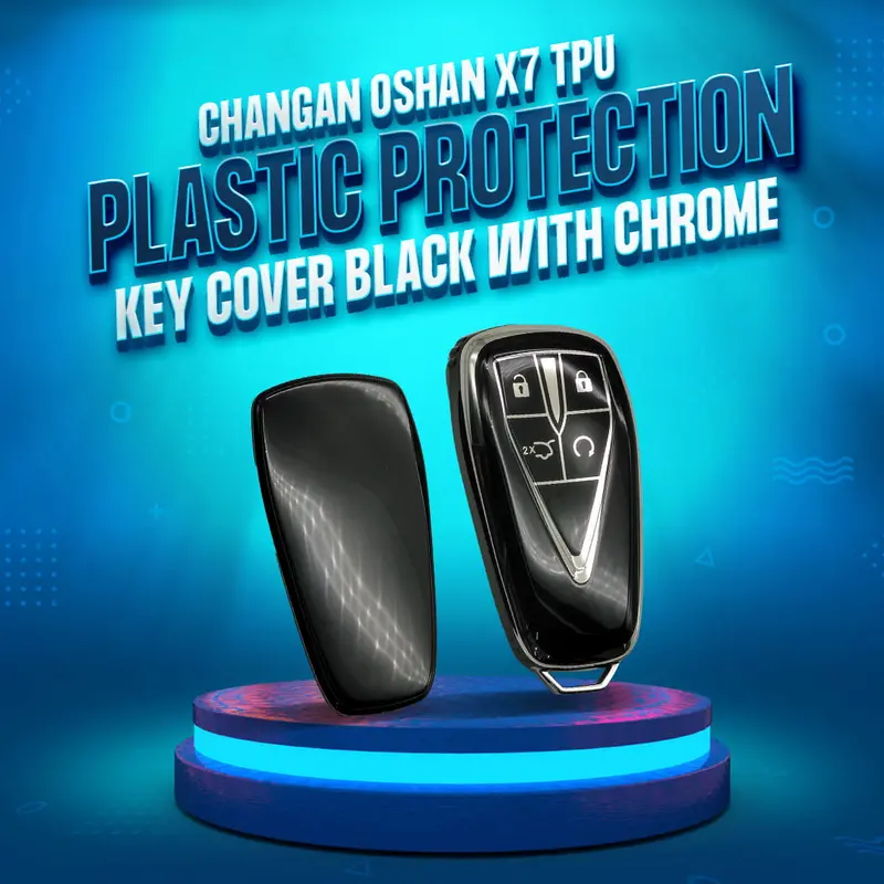 Changan Oshan X7 Tpu Plastic Protection Key Cover Black With Chrome 2022 - 2025 1
