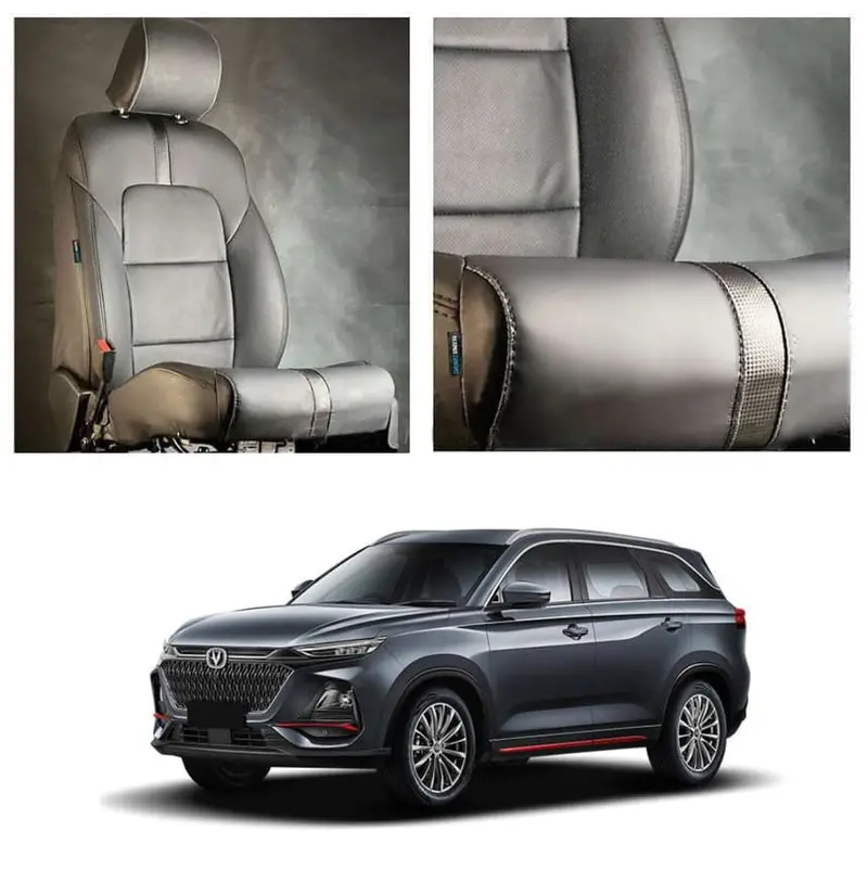 Changan Oshan X7 Type R Black Black Seat Covers 7 Seater 2022 - 2025 1