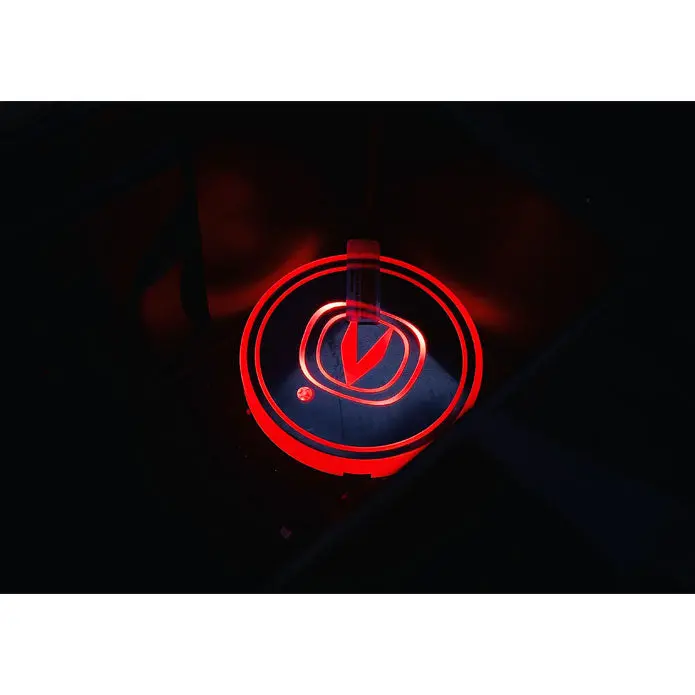 Changan Rgb Led Car Cup Holder Plate - 1 Piece - Glass Cup Coaster Car Rgb Led Cup Holder Mat Pad Coaster Rechargeable 2