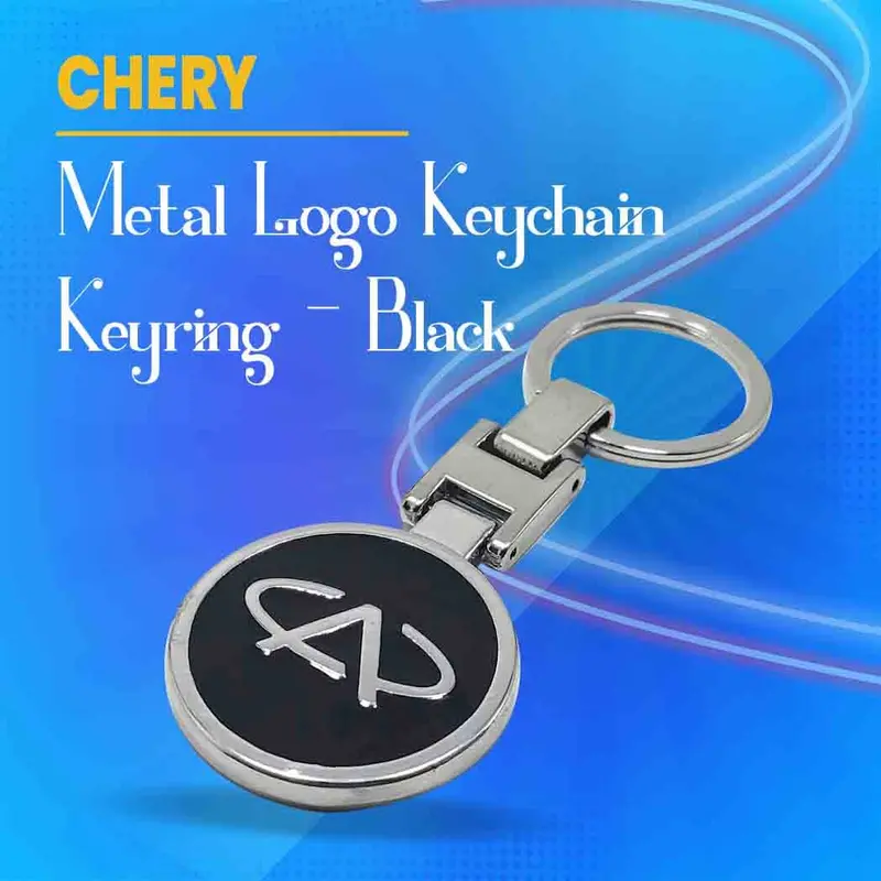 Chery Metal Logo Keychain Keyring - Black 1
