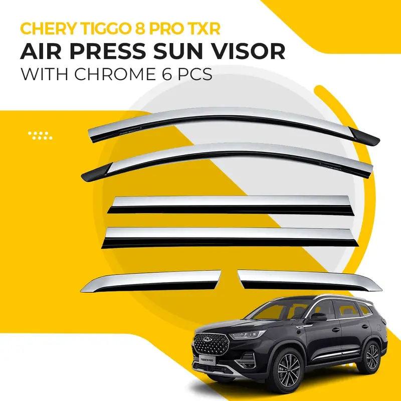 Chery Tiggo 8 Pro Maximus Txr Air Press Sun Visor With Chrome 6 Pcs 2022 - 2025 1