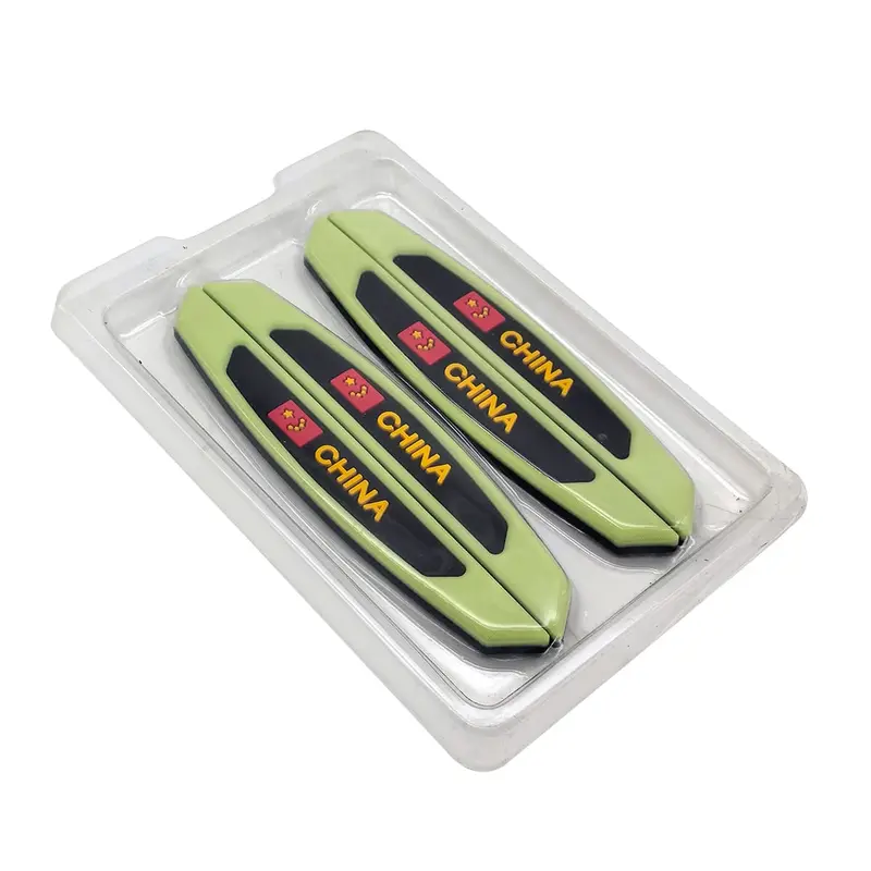 China Flag Slim Door Guard 4 Pcs - Green Black - Edge Protection Anti-Scratch Buffer Strip 2