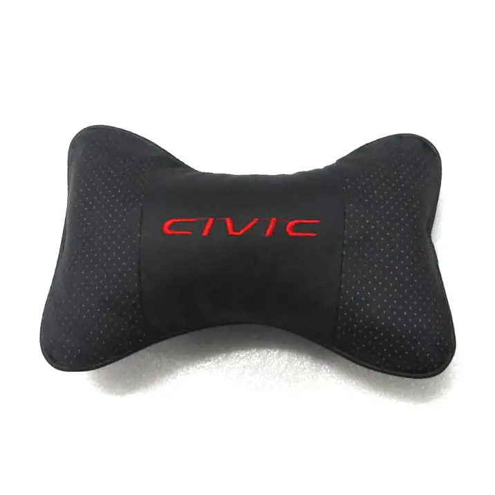 Civic Logo Imported Neck Rest Headrest Pillow Cushion Each 2