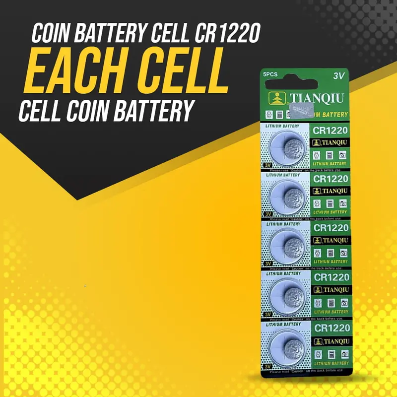 Coin Battery Cell Cr1220 - Each Cell - Cell Coin Battery | Button Cell | Button Battery | Cell 1