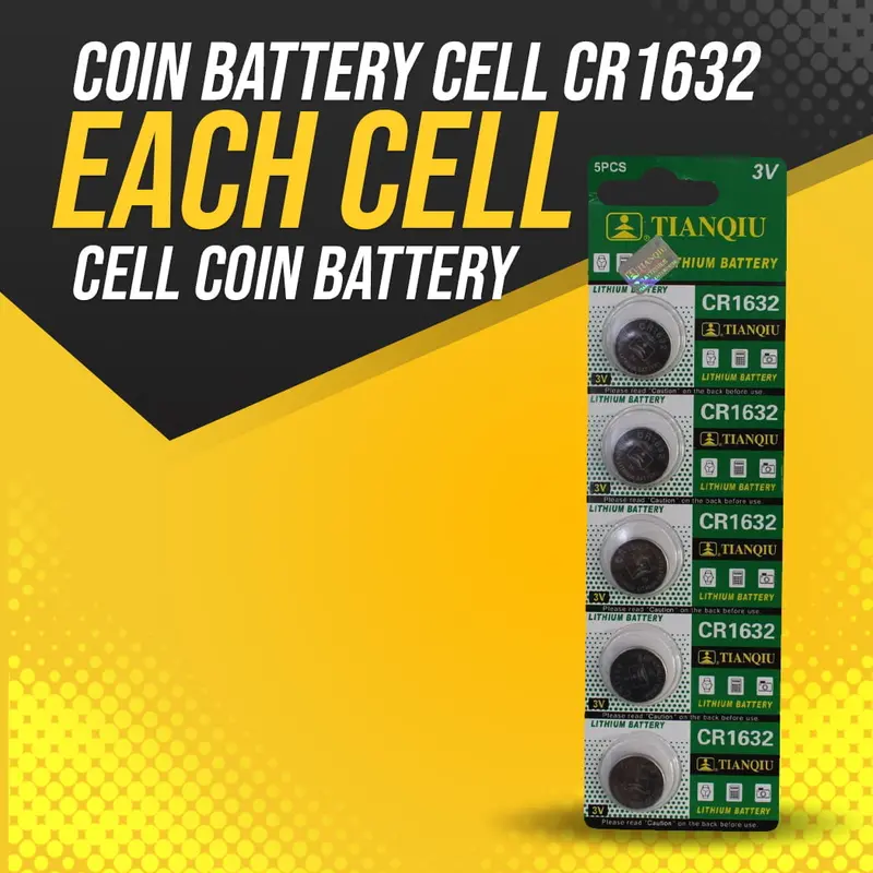 Coin Battery Cell Cr1632 - Each Cell - Cell Coin Battery | Button Cell | Button Battery 1