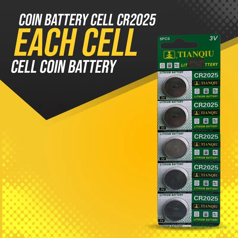 Coin Battery Cell Cr2025 - Each Cell - Cell Coin Battery | Button Cell | Button Battery | Cell 1