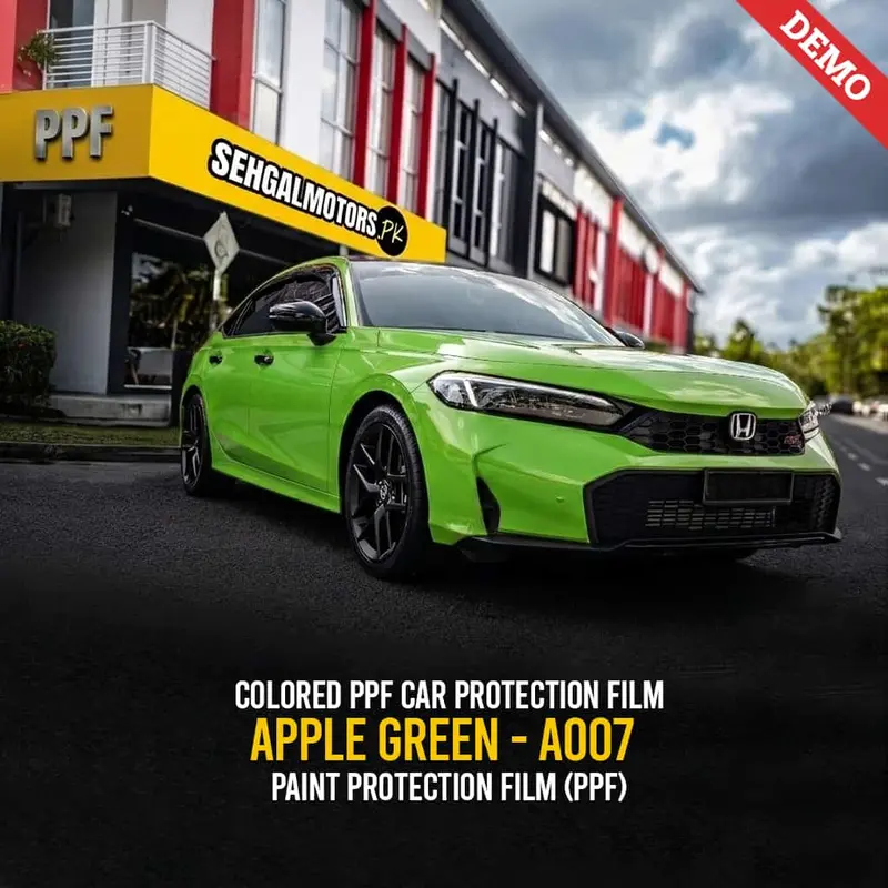 Colored Ppf Car Protection Film Apple Green - A007 - Paint Protection Film (Ppf) 1