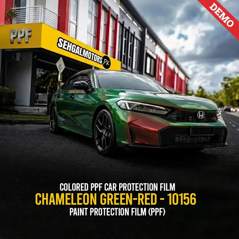 Colored Ppf Car Protection Film Chameleon Green-Red - 10156 1