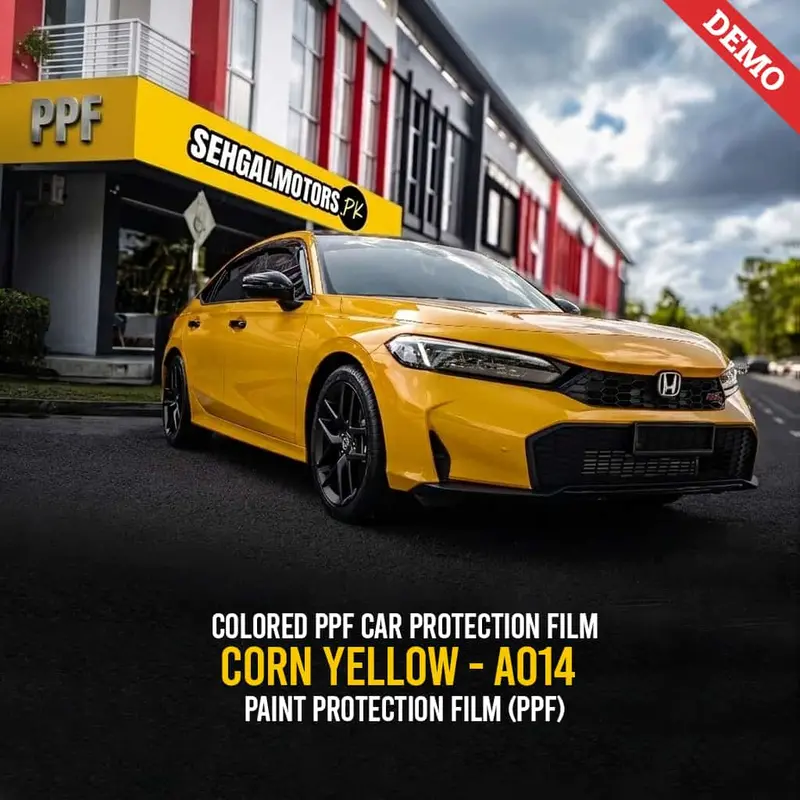 Colored Ppf Car Protection Film Corn Yellow - A014 - Paint Protection Film (Ppf) 1