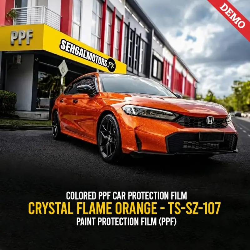 Colored Ppf Car Protection Film Crystal Flame Orange - Ts-Sz-107 - Paint Protection Film (Ppf) 1
