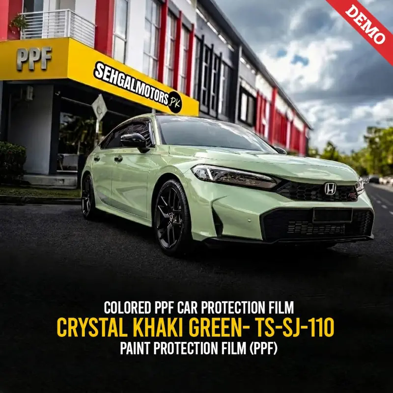 Colored Ppf Car Protection Film Crystal Khaki Green- Ts-Sj-110 1