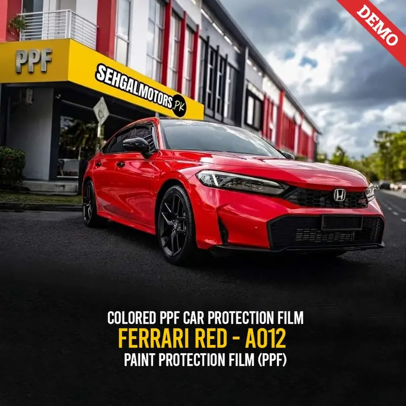 Colored Ppf Car Protection Film Ferrari Red - A012 - Paint Protection Film (Ppf) 1