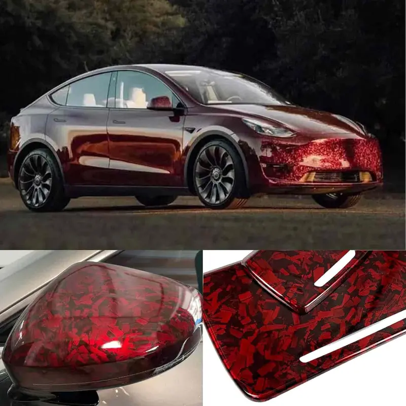 Colored Ppf Car Protection Film Forged Carbon Fiber Red - 10159 2