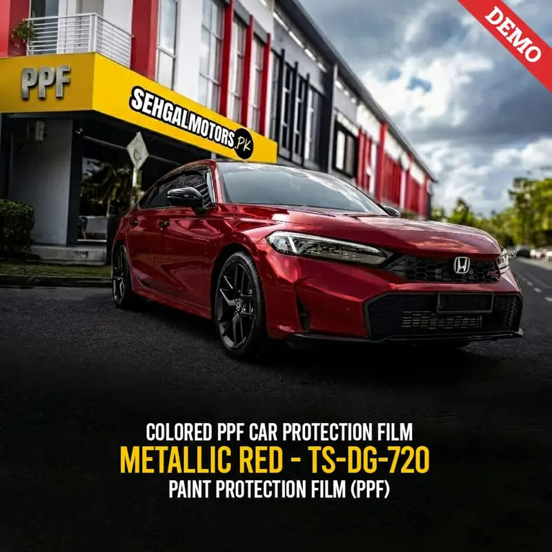 Colored Ppf Car Protection Film Metallic Red - Ts-Dg-720 - Paint Protection Film (Ppf) 1