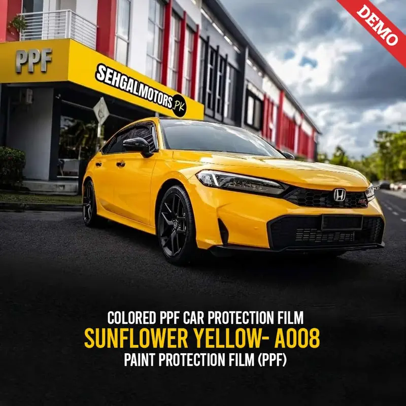 Colored Ppf Car Protection Film Sunflower Yellow- A008 - Paint Protection Film (Ppf) 1