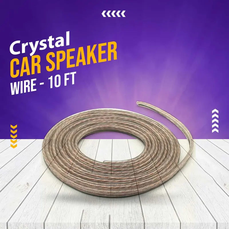 Crystal Car Speaker Wire - 10 Ft 1
