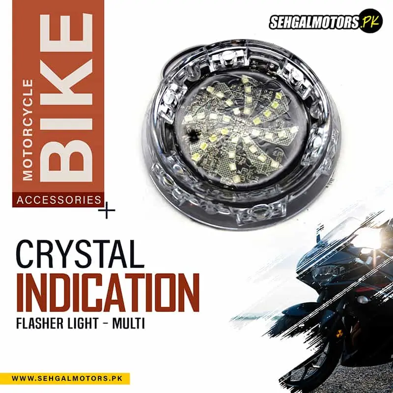 Crystal Indication Flasher Light For Bike Multi 1