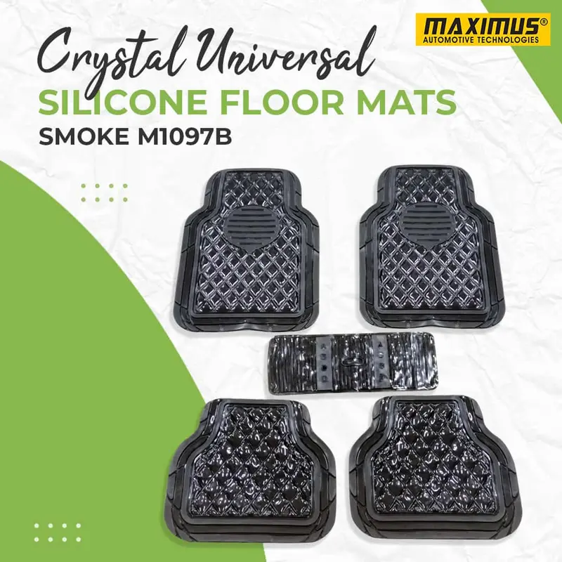 Crystal Universal Silicone Floor Mats Smoke Mix Design M1097b - Foot Mat For Car 1