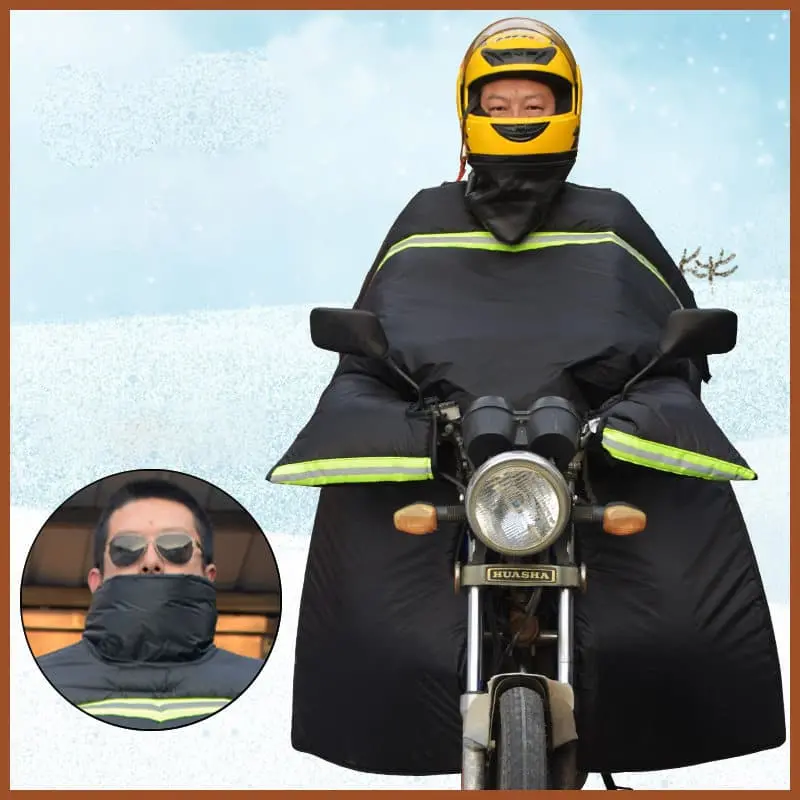 Curved Beam Motorcycle Windshield Quilt Winter Fleece Knee Pads 1