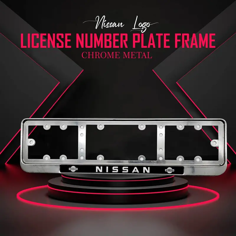Daewoo Logo Chrome Metal License Number Plate Frame - For Cars 1