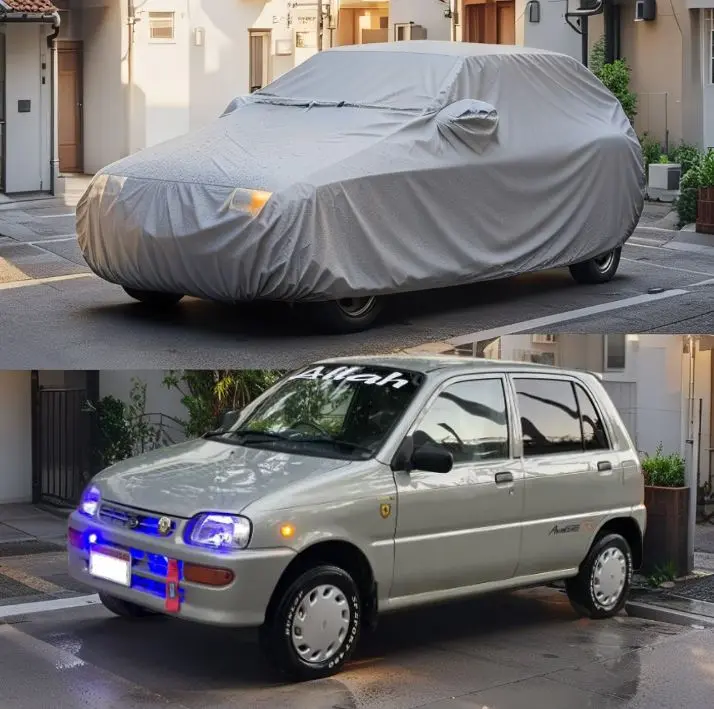 Daihatsu Cuore Maximus Non Woven Car Top Cover 2002 - 2012 - - Scratchproof And Waterproof - Without Belt 1