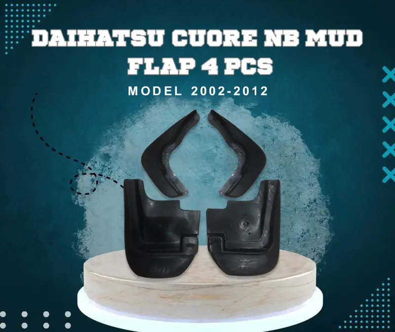 Daihatsu Cuore Mud Flap 4 Pcs 2002 - 2012 - Car Mudguard | Fender Mud Flaps | Splash Guards 1