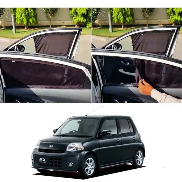 Daihatsu Esse Custom Fit Retractable Curtains 2005-2012 - - Sunshades - Parda 1