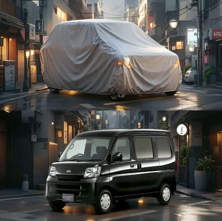 Daihatsu Hijet Maximus Non Woven Car Top Cover 2010-2014 - - Scratchproof And Waterproof - Without Belt 1