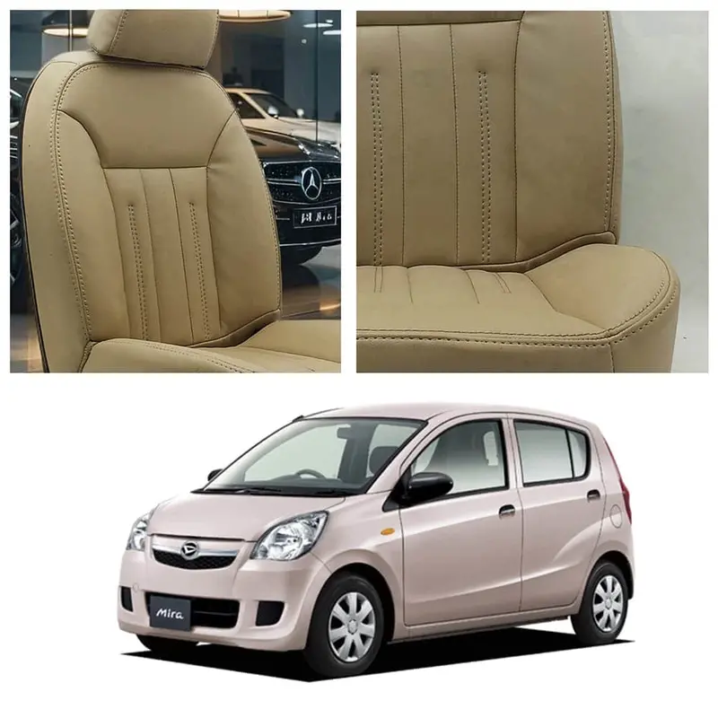 Daihatsu Mira Audi Design Beige Seat Covers 2006 - 2021 1