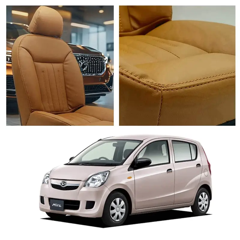 Daihatsu Mira Audi Design Brown Seat Covers 2006 - 2021 1
