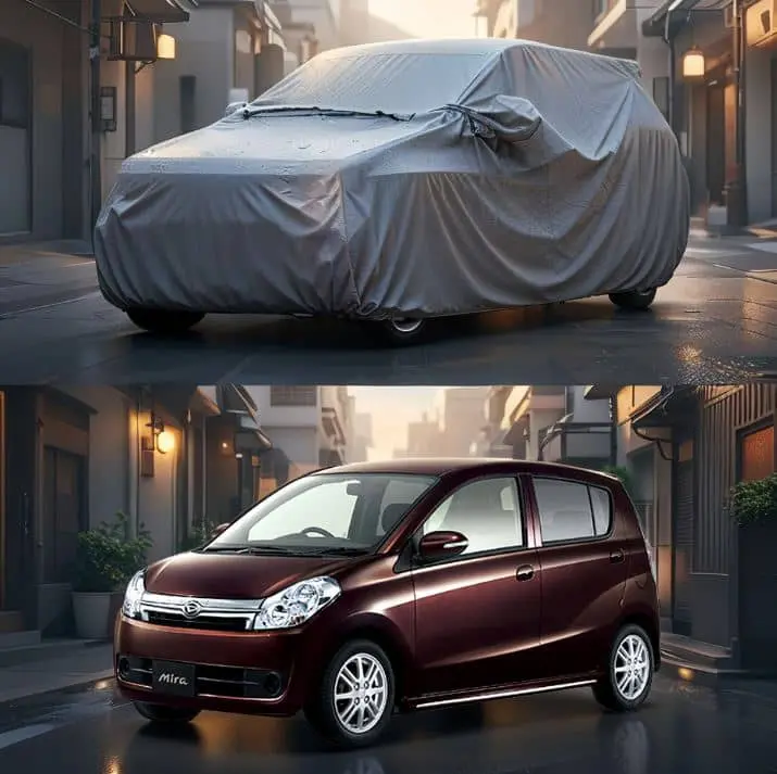 Daihatsu Mira Custom Maximus Non Woven Car Top Cover 2006 - 2011 - - Scratchproof And Waterproof - Without Belt 1