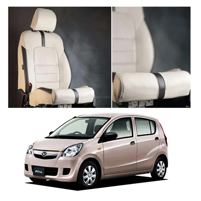 Daihatsu Mira Type R Beige Black Seat Covers 2006 - 2021 1