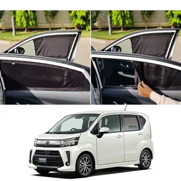 Daihatsu Move Custom Fit Retractable Curtains 2020 - 2024 - Sun Shade - Parda 1