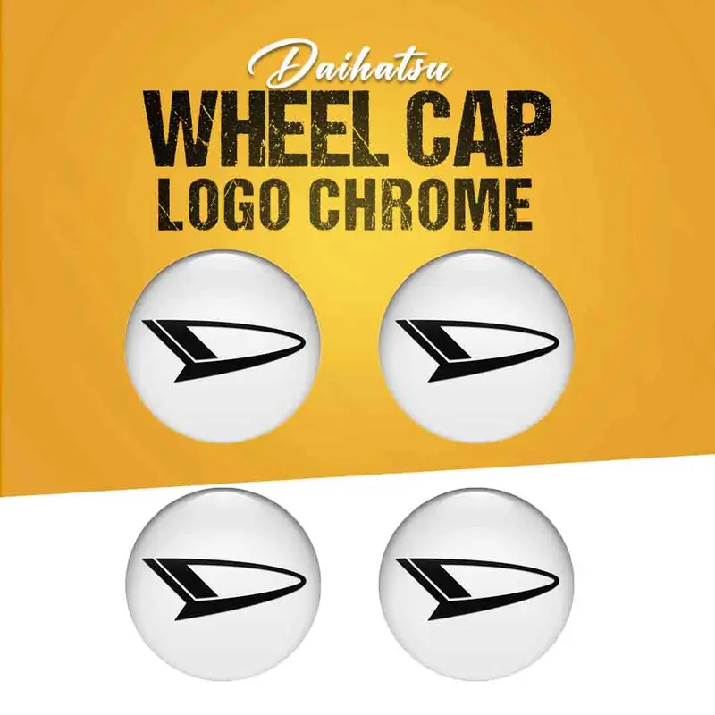 Daihatsu Wheel Cap Logo Chrome Center Hub Badge Sticker - 4 Pcs 1