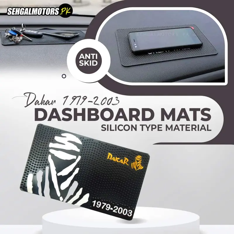 Dakar Anti-Skid Nonslip Dashboard Mats 1979-2003 - Silicon Type Material | Car Anti Slip Mat 1
