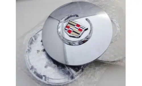Deville Dts Chrome Factory Emblem Center Caps Set Of 4 1