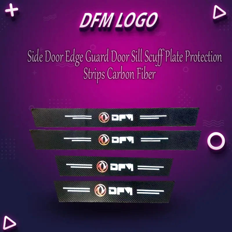Dfm Logo Side Door Edge Guard - Door Sill Scuff Plate Protection Strip 1