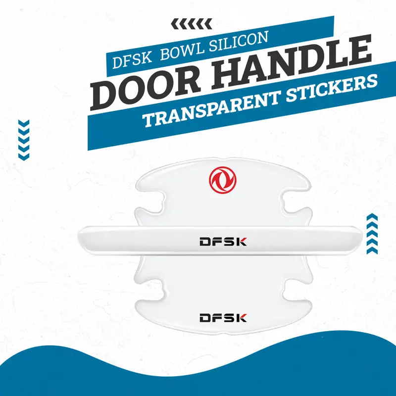 Dfsk Door Handle Bowl Silicon Transparent Stickers Anti Collision Protection Strip - 8Pc 1