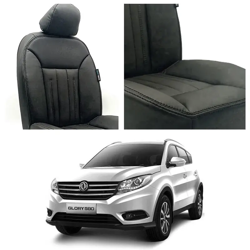 Dfsk Glory 580 Audi Design Black Seat Covers 7 Seater 2020 - 2025 1