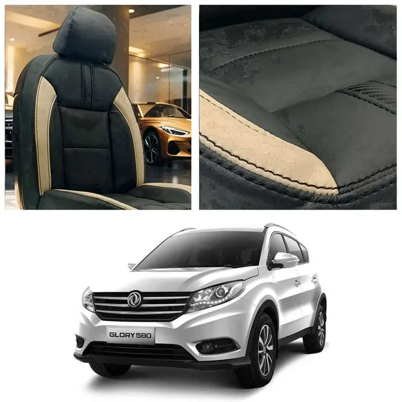 Dfsk Glory 580 Type R Black Beige Seat Covers 7 Seater 2020 - 2025 1