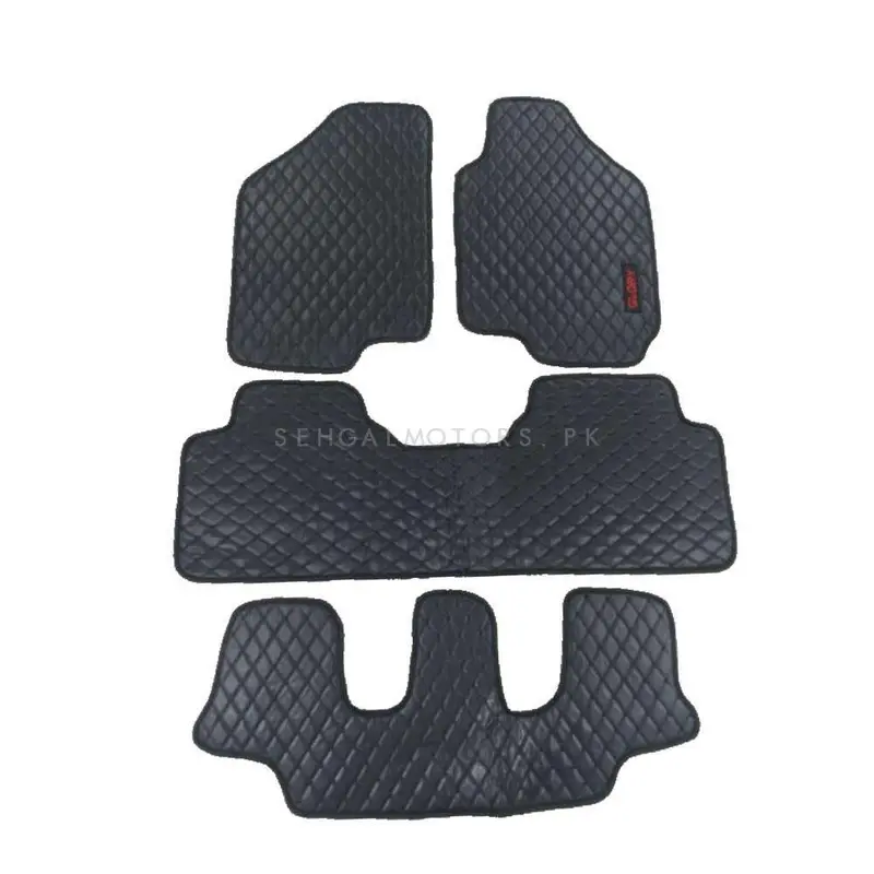 Dfsk Glory 7D Eco Floor Mats Black Stitched Multi Color Thread 4 Pcs 2020 - 2025 2