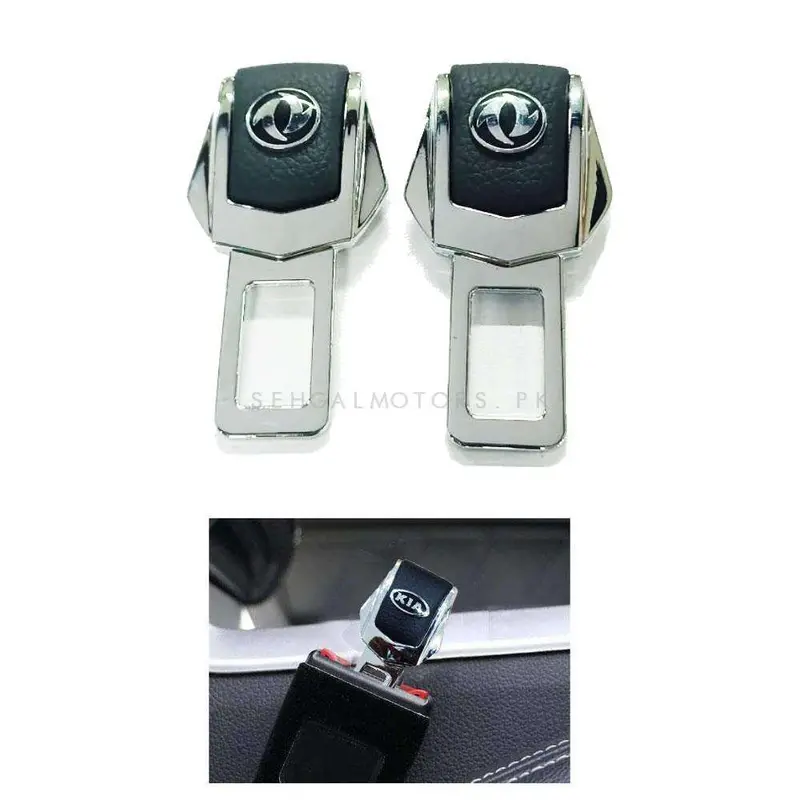 Dfsk Leather Logo Seat Belt Clip Black Chrome 2