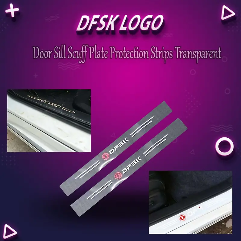 Dfsk Logo Door Sill Scuff Plate Protection Strips Transparent 1