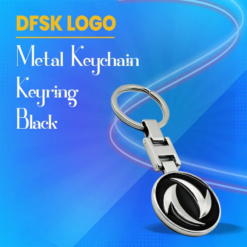 Dfsk Logo Metal Keychain Keyring - Black 1