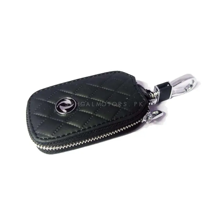 Dfsk Zipper 7D Style Key Cover Pouch Black With Keychain Ring 2