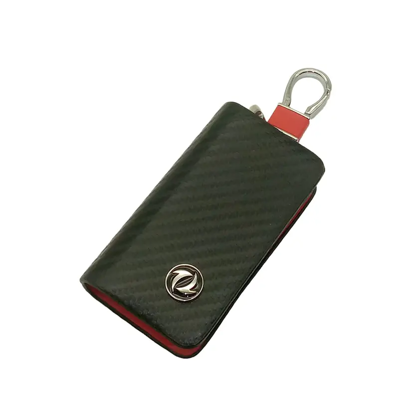 Dfsk Zipper Key Cover Pouch Carbon Fiber With Keychain Ring 2