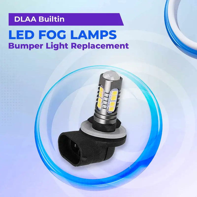 Dlaa Builtin Led Fog Lamps Bumper Light Replacement - Hd 881-Led - Bright Smd Led | Waterproof Lamps 1