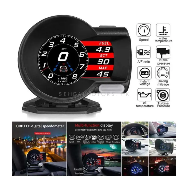 Dofi Universal Car Digital Rpm Tachometer Speedometer 1
