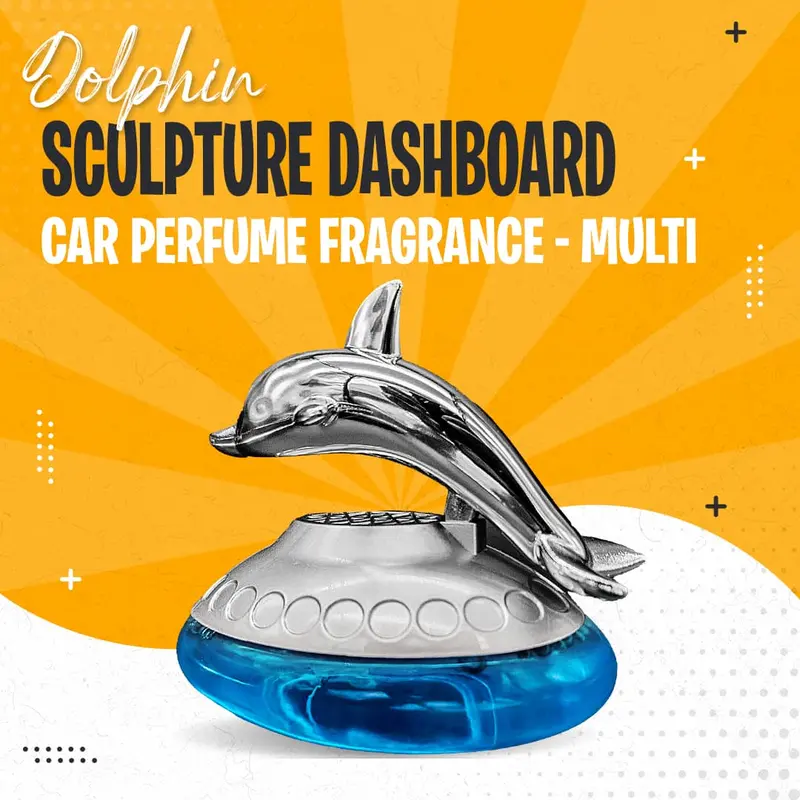 Dolphin Sculpture Dashboard Car Perfume Fragrance - Multi 1