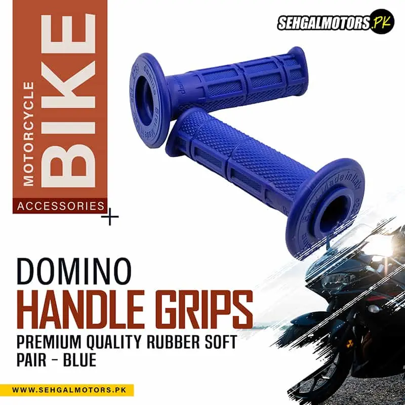 Domino Premium Quality Rubber Soft Motorcycle Bike Handle Grips Pair 1